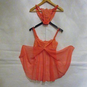 La Senza  Women's Babydoll & Slips Sexy Lingerie baby doll  Pink size M